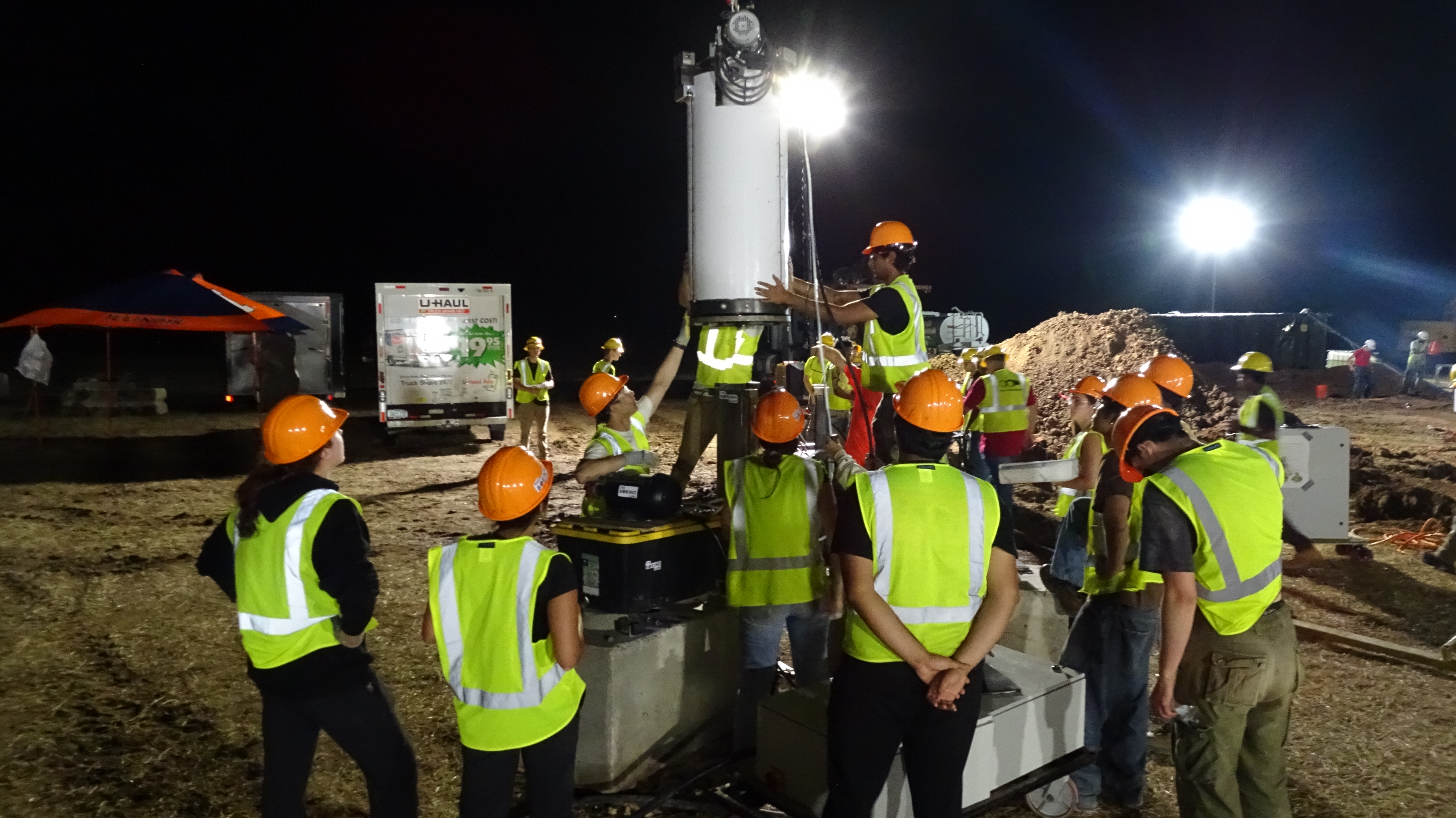 The Boring Illini team at work